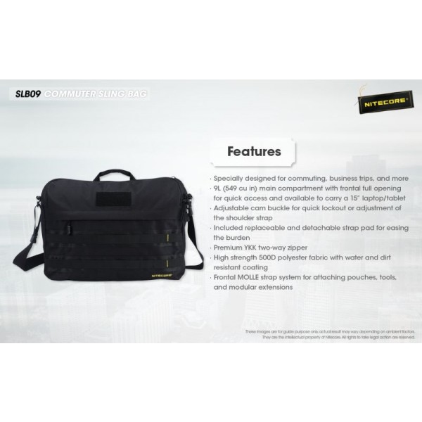 Nitecore SLB09, Geanta Laptop 15"