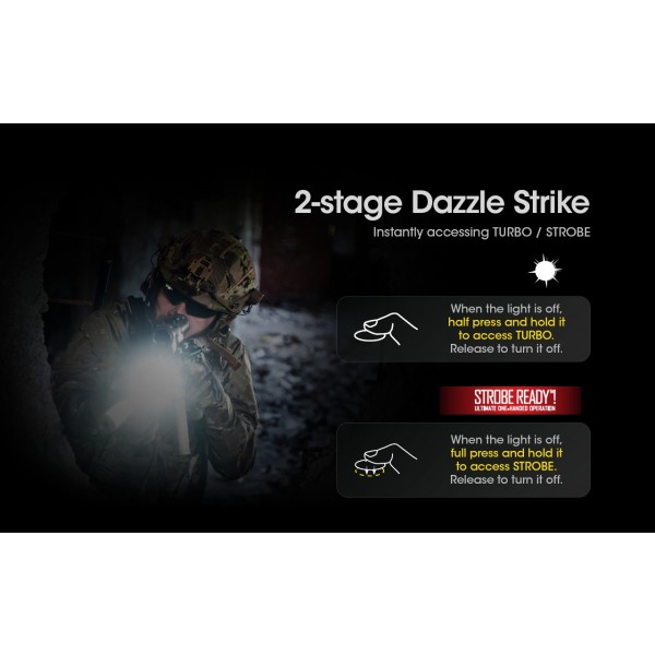 Nitecore SRT7i, Lanterna Profesionala, Reincarcabila USB-C, 3000 Lumeni, 580 Metri