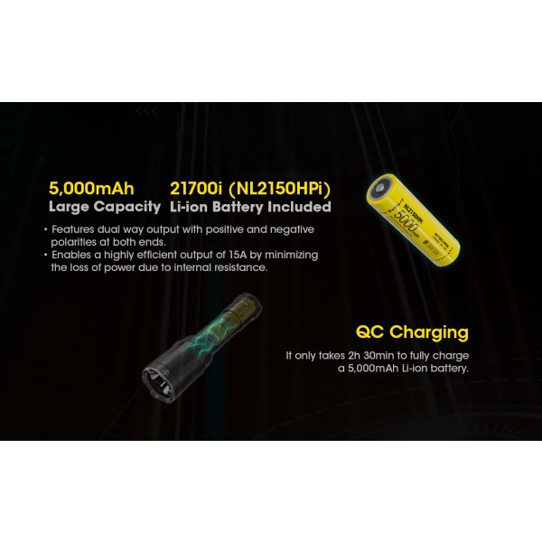 Nitecore SRT7i, Lanterna Profesionala, Reincarcabila USB-C, 3000 Lumeni, 580 Metri