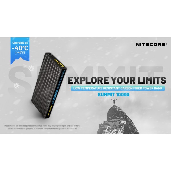 Nitecore SUMMIT 10000, Baterie Externa, 38.5 Wh, 10000 mAh, Rezistent la Frig www.easylight.ro