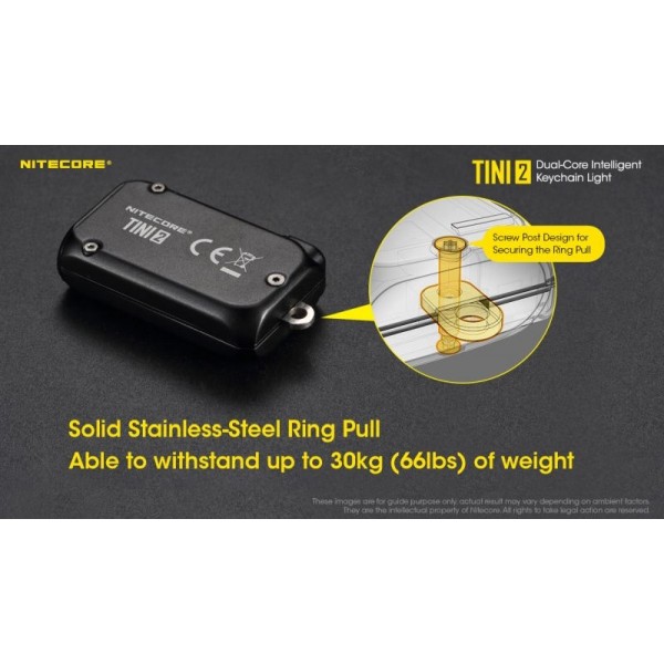 Nitecore TINI2, Lanternă Breloc, Reîncărcabilă USB-C, 500 Lumeni, 89 Metri