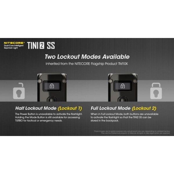 Nitecore TINI2 SS, Lanternă Breloc, Reîncărcabilă USB-C, 500 Lumeni, 89 Metri