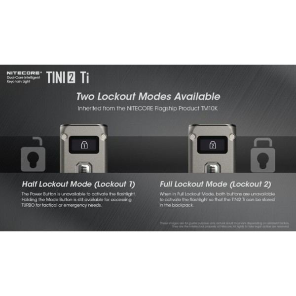 Nitecore TINI2 Ti, Lanternă Breloc, Reîncărcabilă USB-C, 500 Lumeni, 89 Metri