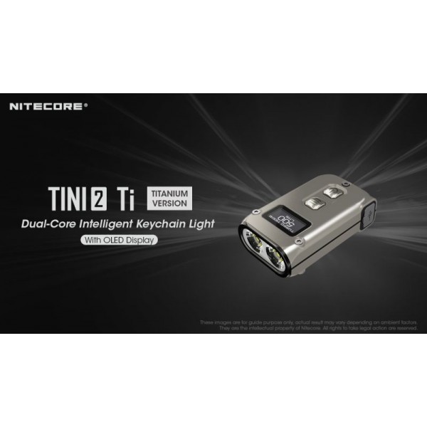 Nitecore TINI2 Ti, Lanternă Breloc, Reîncărcabilă USB-C, 500 Lumeni, 89 Metri