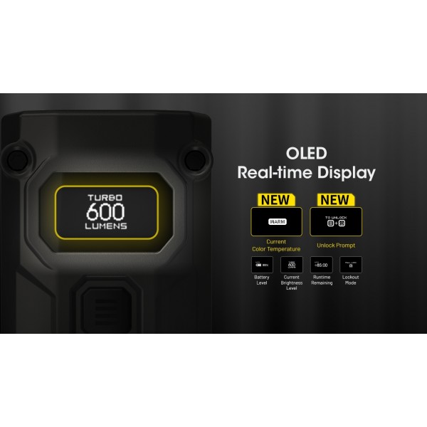 Nitecore TINI3, Lanterna Breloc, Reincarcabila USB-C, 600 Lumeni, 90 Metri www.easylight.ro