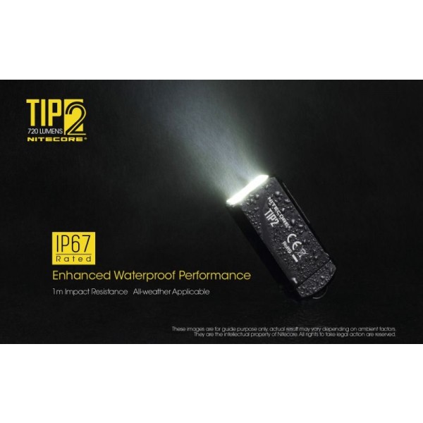 Nitecore TIP2, Lanternă, Reîncărcabilă USB, 720 Lumeni, 93 Metri
