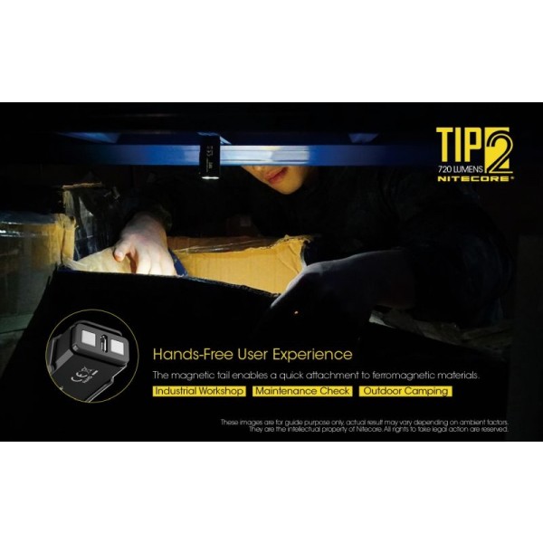 Nitecore TIP2, Lanternă, Reîncărcabilă USB, 720 Lumeni, 93 Metri