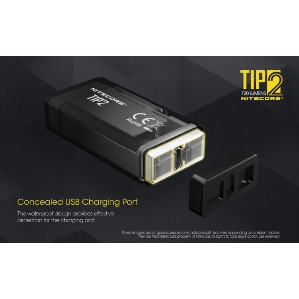 Nitecore TIP2, Lanternă, Reîncărcabilă USB, 720 Lumeni, 93 Metri