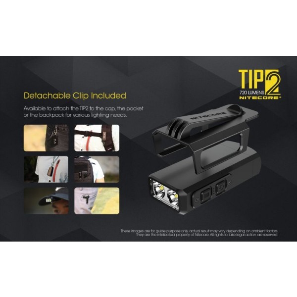 Nitecore TIP2, Lanternă, Reîncărcabilă USB, 720 Lumeni, 93 Metri
