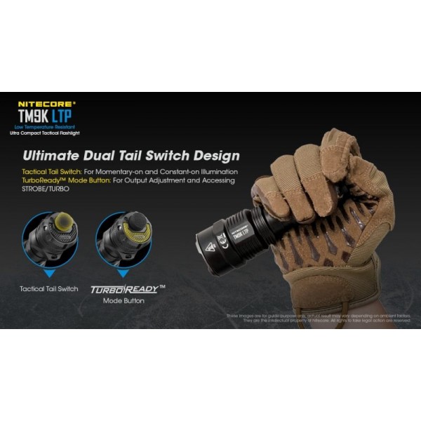 Nitecore TM9K LTP, Lanternă Profesională, Reîncărcabilă USB-C, 9800 Lumeni, 280 Metri 