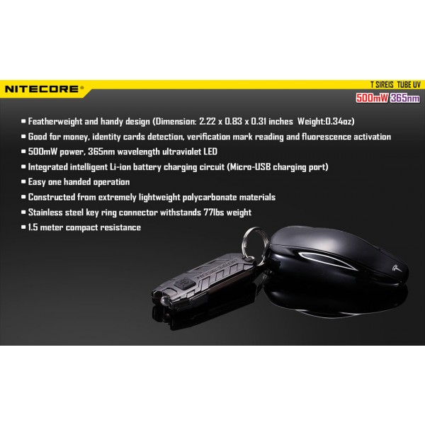 Nitecore Tube UV (Reincarcabila USB) 