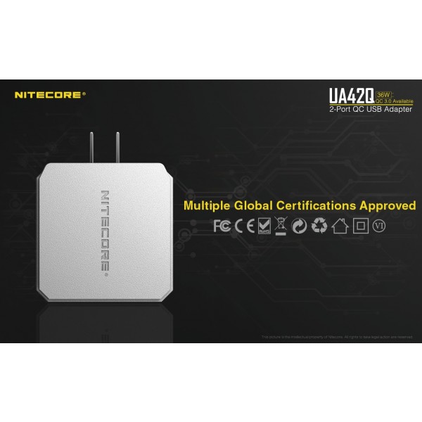 Nitecore UA42Q, Adaptor USB