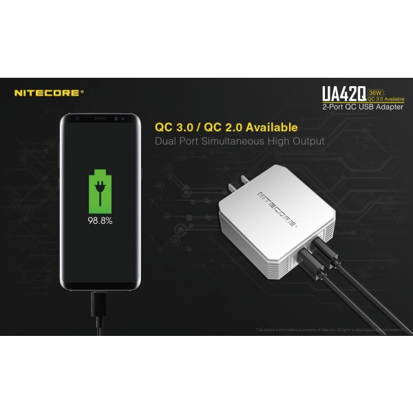 Nitecore UA42Q, Adaptor USB