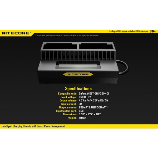 Nitecore UGP4 (Încărcător USB GoPro)
