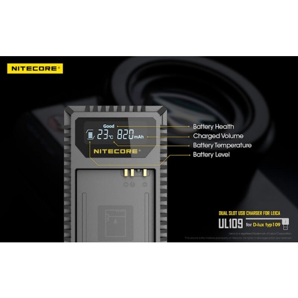 Nitecore UL109, Încărcător USB Pentru Camera Leica