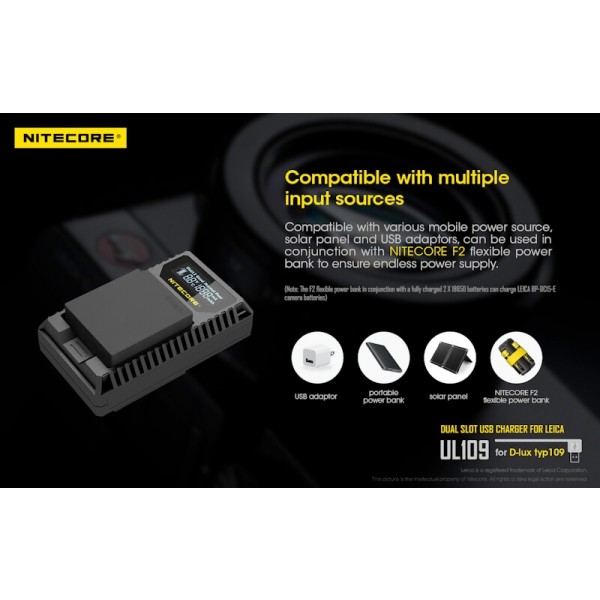 Nitecore UL109, Încărcător USB Pentru Camera Leica