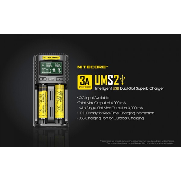 Nitecore UMS2, Incarcator USB