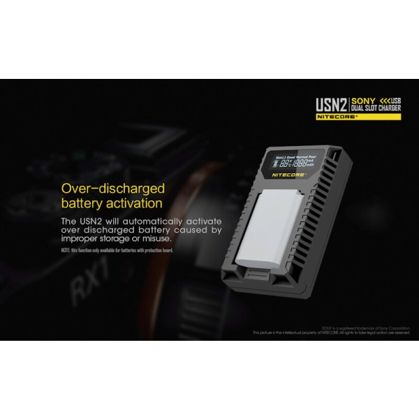 Nitecore USN2, Încărcător USB Acumulatori