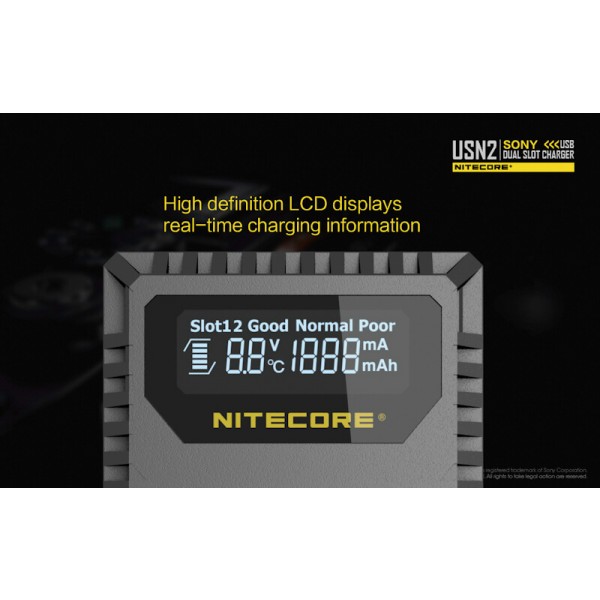 Nitecore USN2, Încărcător USB Acumulatori