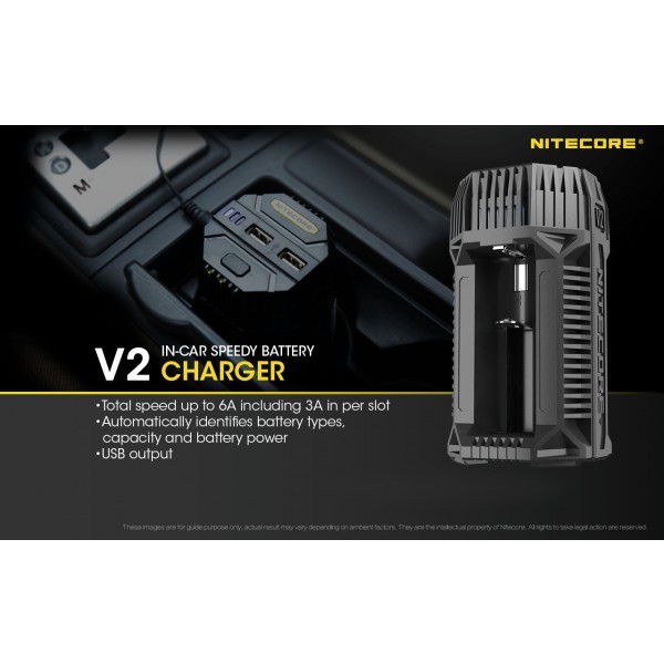 Nitecore V2, Incarcator Auto
