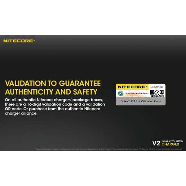 Nitecore V2, Incarcator Auto