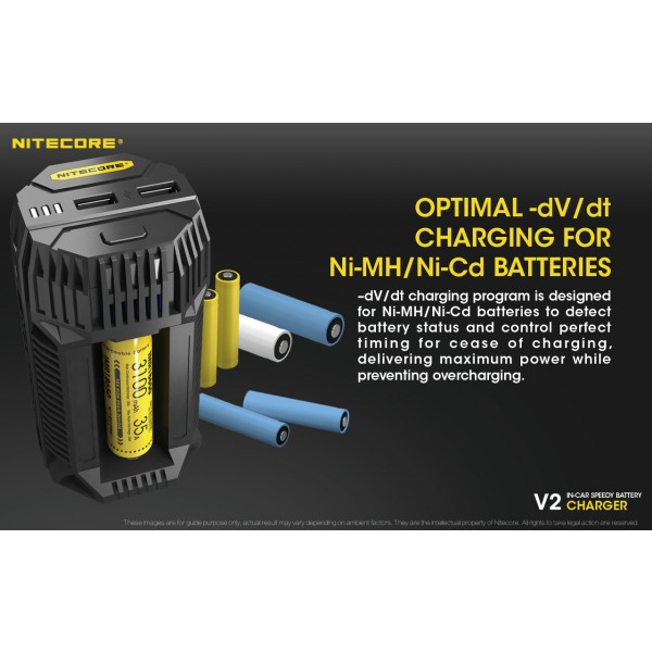 Nitecore V2, Incarcator Auto