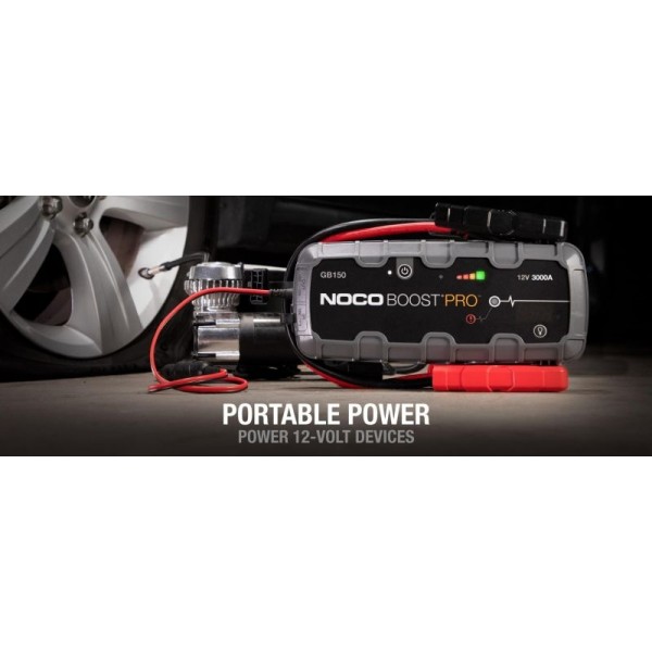 Noco GB150 BOOST PRO, Robot de pornire Jump Starter auto 12V Lithium 3000A, Powerbank și Lanternă