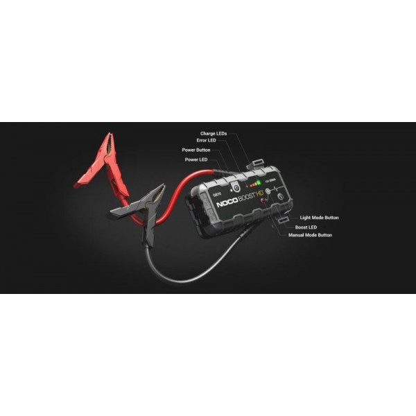 Noco GB70 BOOST HD, Robot de pornire Jump Starter auto 12V Lithium 2000A, Powerbank și Lanternă