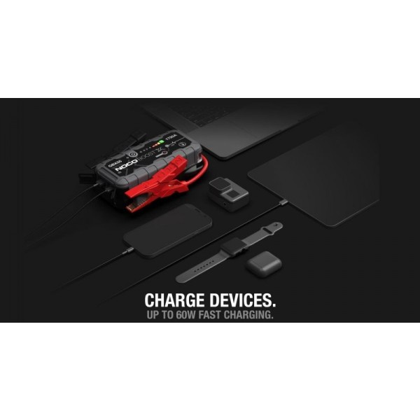 Noco GBX55 BOOST HD, Robot de Pornire Jump Starter Auto 12V Lithium 1750A, Powerbank și Lanternă