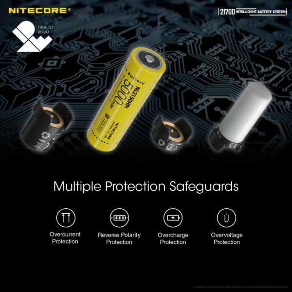 Pachet Nitecore ML21 + MPB21 + NL2150HPi, Lanterna 80 Lumeni, Acumulator 21700i, Power Bank Magnetic