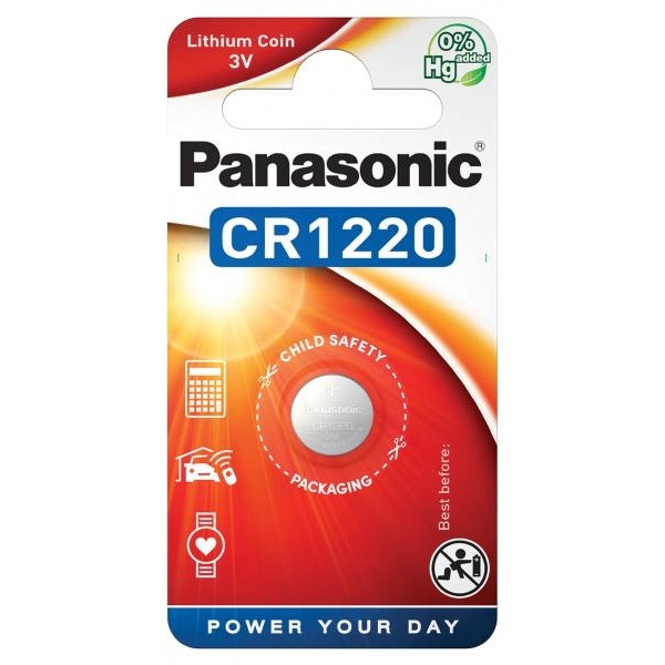Panasonic CR-1220EL, Baterie Litiu CR1220, 3V, Blister 1