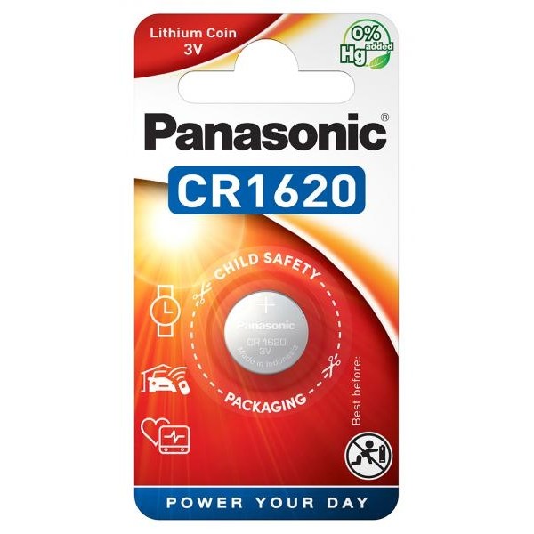 Panasonic CR-1620EL, Baterie Litiu CR1620, 3V, Blister 1