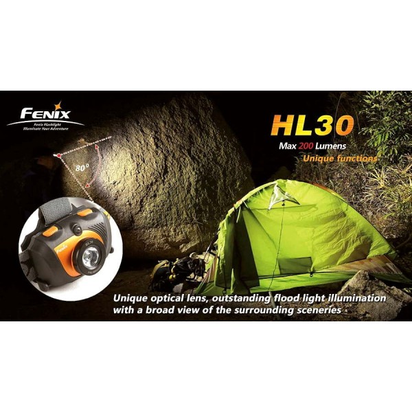 Lanternă Frontală FENIX HL30 R5 (VERDE)