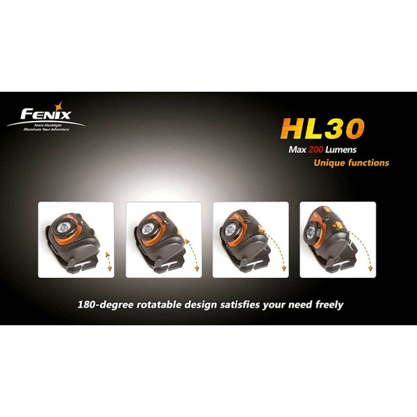 Lanternă Frontală FENIX HL30 R5 (VERDE)