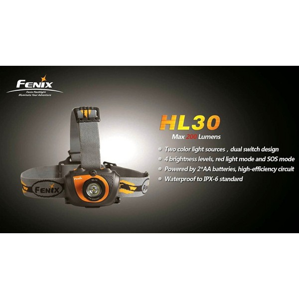 Lanternă Frontală FENIX HL30 R5 (VERDE)