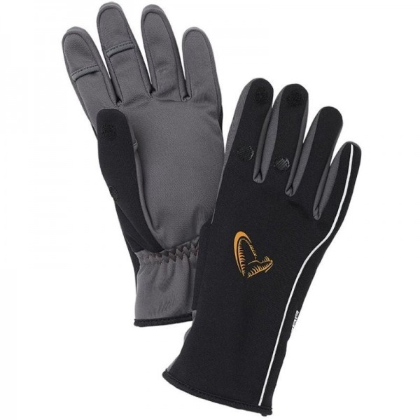Savage Gear Soft Shell, Mănuși Iarnă, Culoare Neagră, Mărimea M