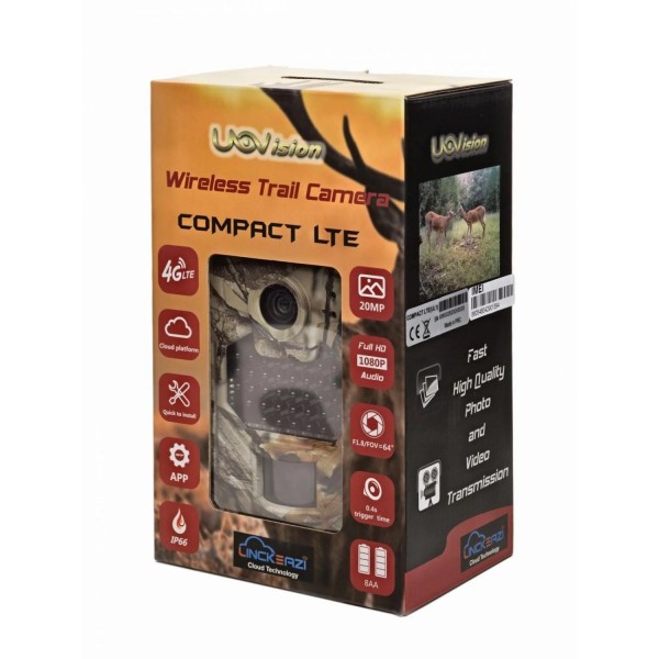 Uovision COMPACT LTE 4G, Cameră De Supraveghere, Cloud, 20MP, Senzor Miscare 