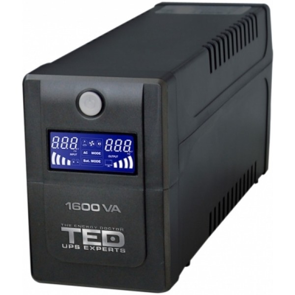 TED Electric Line Interactive, UPS cu stabilizator, 1600VA, 4 Iesiri Schuko